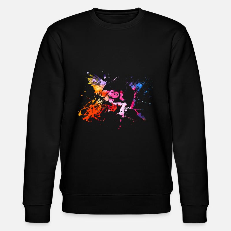 Couleurs splash crâne - Sweat bio CHANGER Stanley/Stella Unisexe - noir