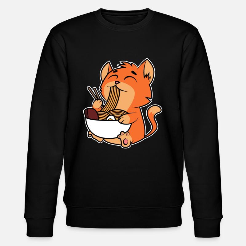 Cat Ramen Noodles - Stanley/Stella CHANGER Unisex Organic Sweatshirt - black