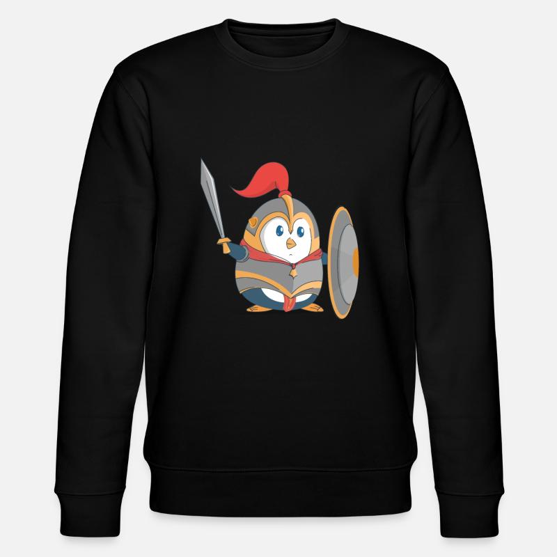 Pinguin Ritter - Stanley/Stella Unisex Bio-Sweatshirt CHANGER  - Schwarz