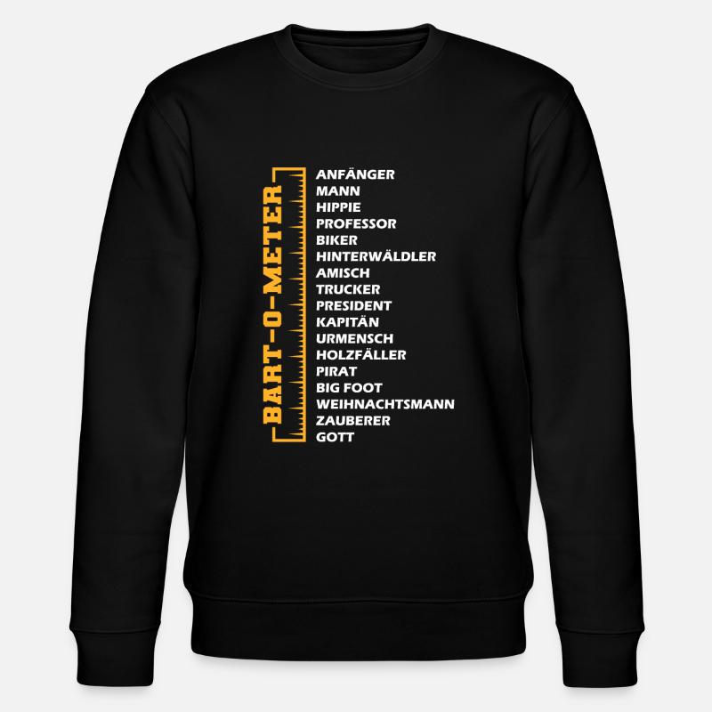 Bart O Meter - Stanley/Stella Unisex Bio-Sweatshirt CHANGER - Schwarz