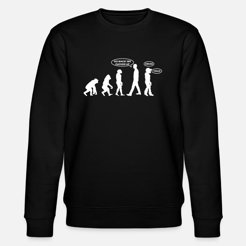 Human Evolution - Stanley/Stella CHANGER Unisex Organic Sweatshirt - black