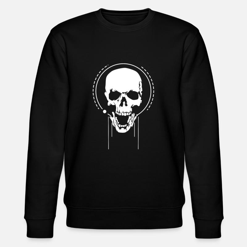 Skeleton head - Stanley/Stella CHANGER Unisex Organic Sweatshirt - black