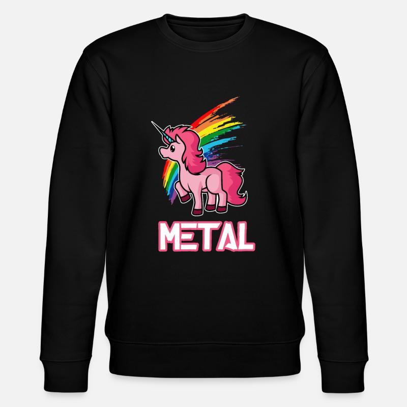 Metal Einhorn - Stanley/Stella Unisex Bio-Sweatshirt CHANGER  - Schwarz
