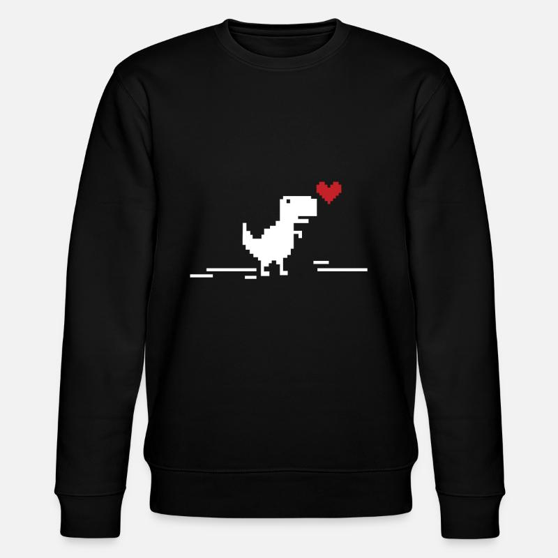 Pixel Dino Nerd - Sweat bio CHANGER Stanley/Stella Unisexe - noir