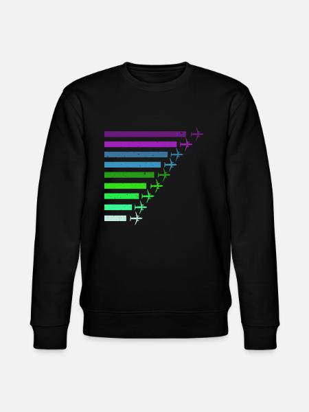 Flugzeuge Bunt - Stanley/Stella Unisex Bio-Sweatshirt CHANGER  - Schwarz
