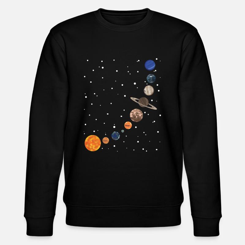 Milchstraße Planeten - Stanley/Stella Unisex Bio-Sweatshirt CHANGER  - Schwarz