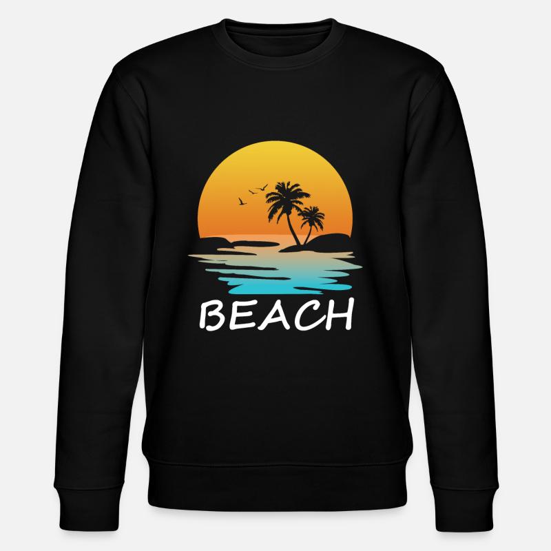 Plage avec palmiers - Sweat bio CHANGER Stanley/Stella Unisexe - noir