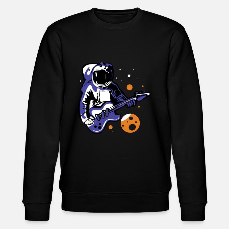 Gitarren Astronaut - Stanley/Stella Unisex Bio-Sweatshirt CHANGER  - Schwarz