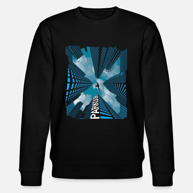 Skyline de Parkour - Sweat bio CHANGER Stanley/Stella Unisexe - noir