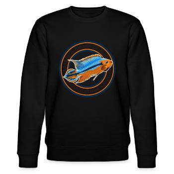 Apistogramma Zwergbuntbarsch Aquarium Zierfisch - Stanley/Stella Unisex Bio-Sweatshirt CHANGER  - Schwarz - Vorne - Nik (191cm) & Marisol (170cm)
