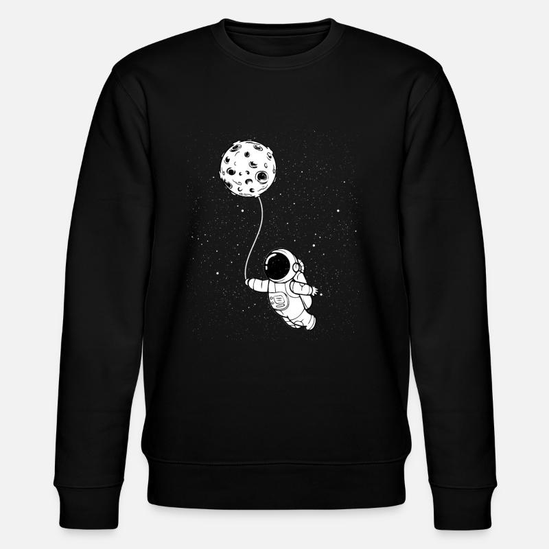 Astronaut moon balloon - Stanley/Stella CHANGER Unisex Organic Sweatshirt - black