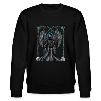 Der Tod auf dem Thron - Stanley/Stella Unisex Bio-Sweatshirt CHANGER  - Schwarz - Vorne - Nik (191cm) & Marisol (170cm)