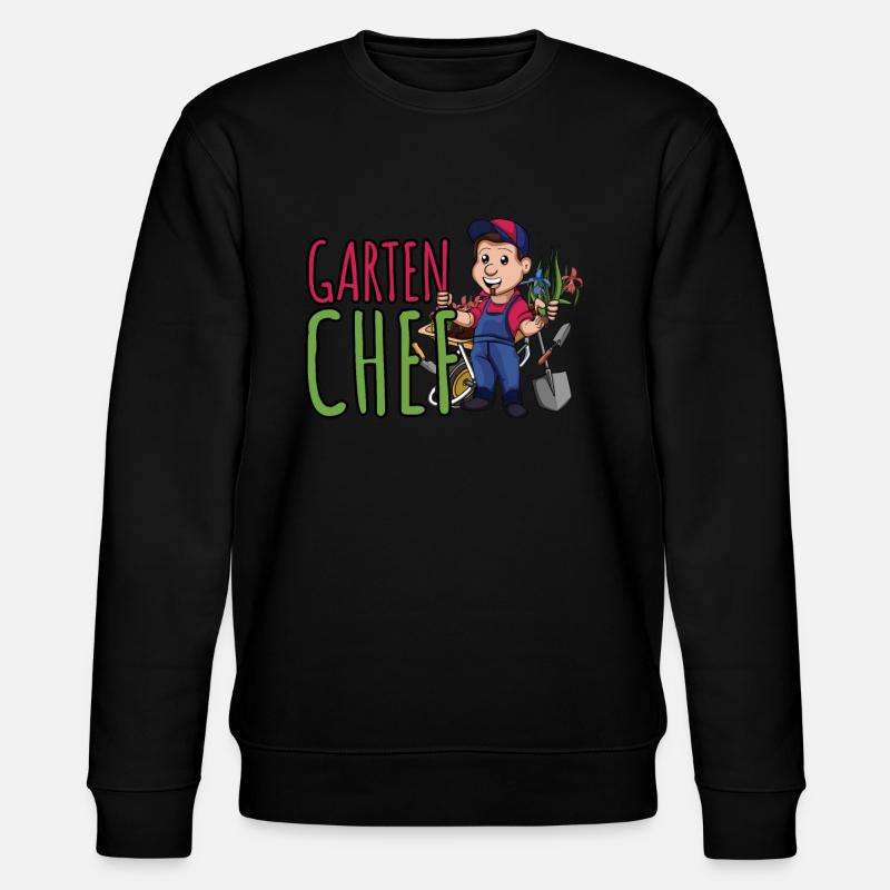 Pflanzenflüsterer Garten Chef - Stanley/Stella Unisex Bio-Sweatshirt CHANGER  - Schwarz