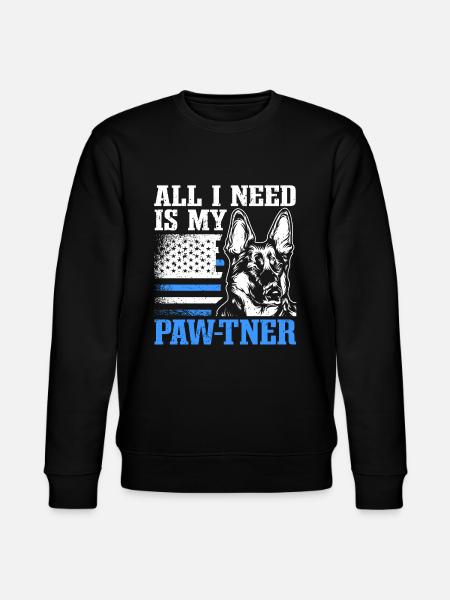 Polizist Polizeihund - Stanley/Stella Unisex Bio-Sweatshirt CHANGER - Schwarz