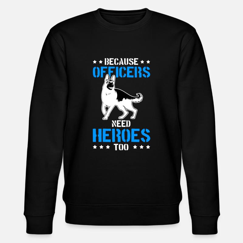 Schäferhund Polizeihund - Stanley/Stella Unisex Bio-Sweatshirt CHANGER  - Schwarz