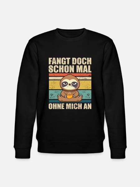 Faultier Arbeitskollege - Stanley/Stella Unisex Bio-Sweatshirt CHANGER - Schwarz