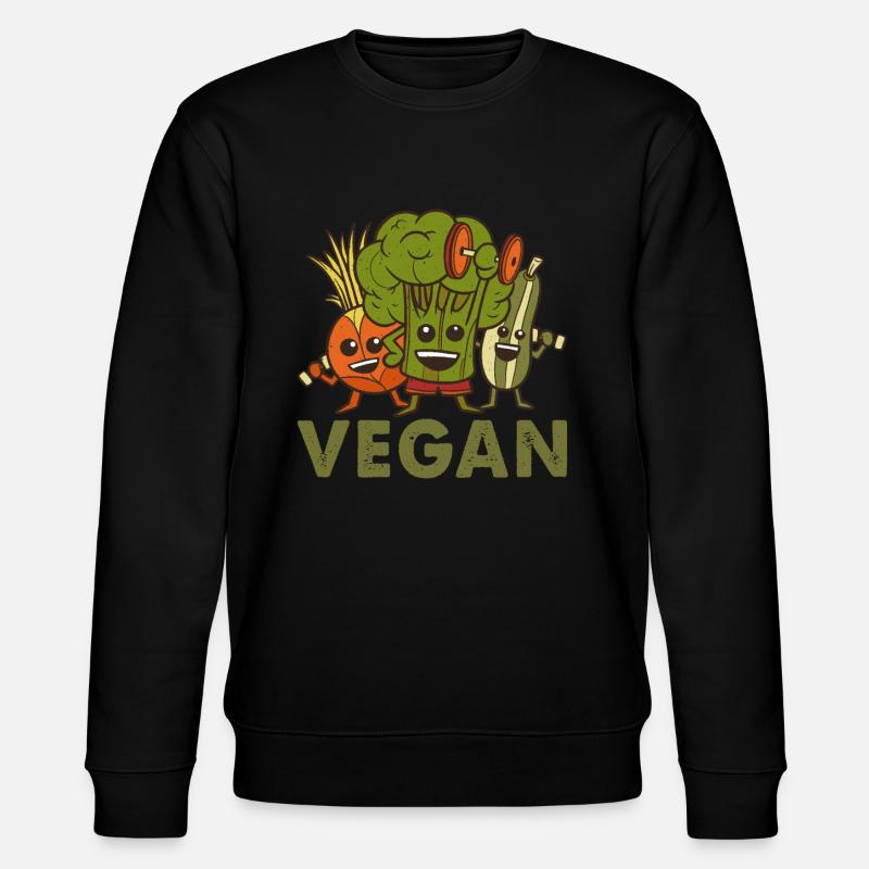 Exercice légume végétarien végétalien - Sweat bio CHANGER Stanley/Stella Unisexe - noir
