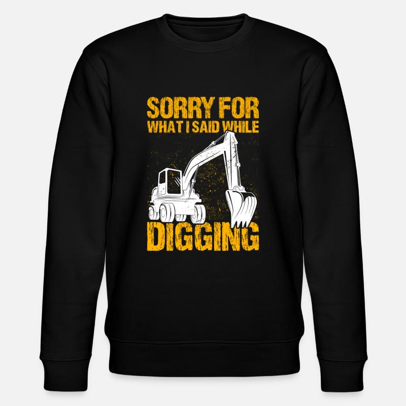 Baggern Baggerfahrer Bagger Baggerführer - Stanley/Stella Unisex Bio-Sweatshirt CHANGER  - Schwarz