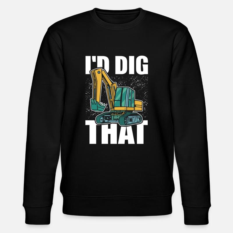 Baggern Baggerfahrer Bagger Baggerführer - Stanley/Stella Unisex Bio-Sweatshirt CHANGER  - Schwarz
