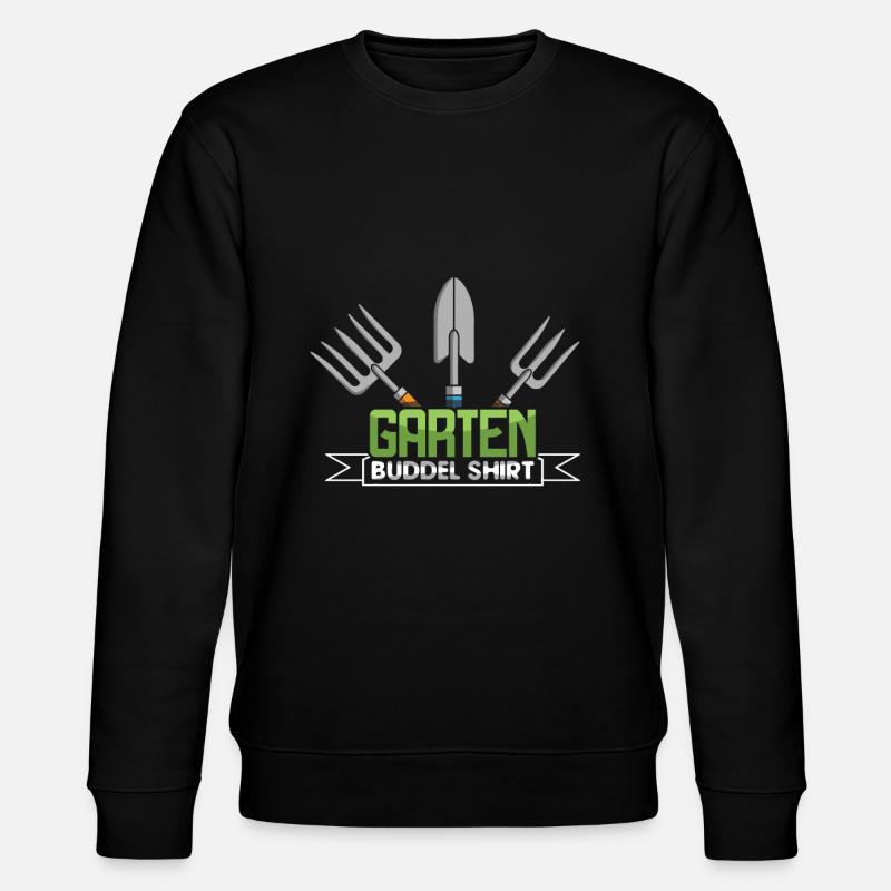 Garten Buddel Shirt - Stanley/Stella Unisex Bio-Sweatshirt CHANGER  - Schwarz