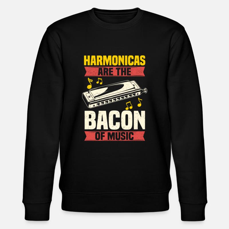 harmonica funny harmonica player - Stanley/Stella CHANGER Unisex Organic Sweatshirt - black