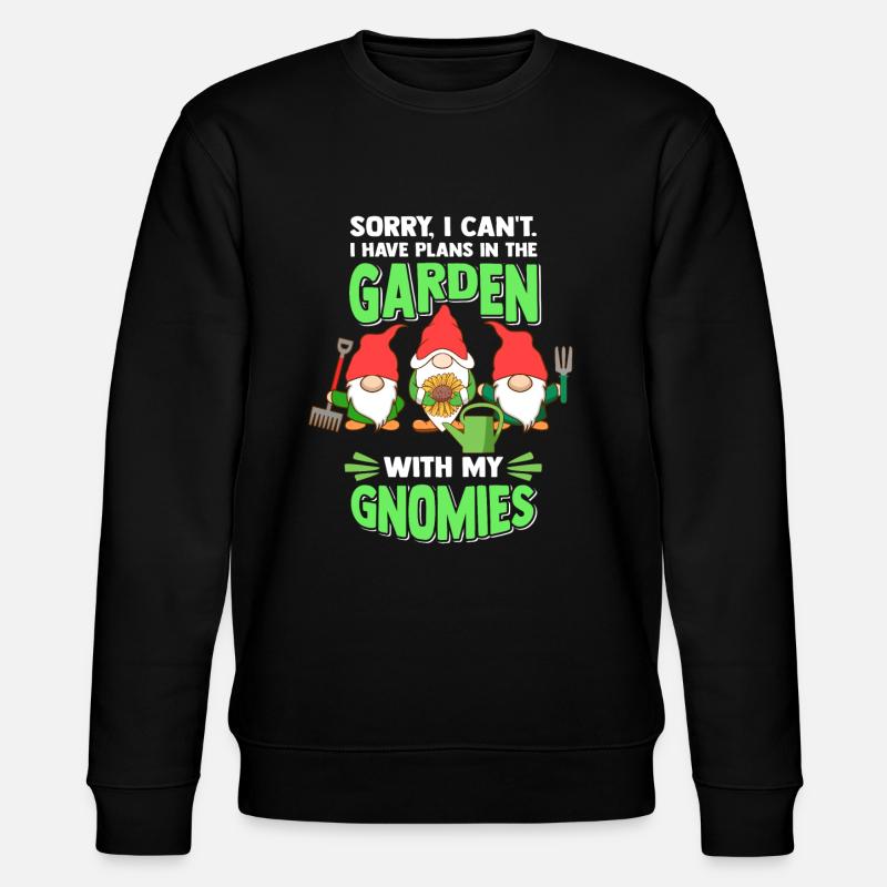 Gartenzwerge Lustig Gärtner Zwerge - Stanley/Stella Unisex Bio-Sweatshirt CHANGER  - Schwarz