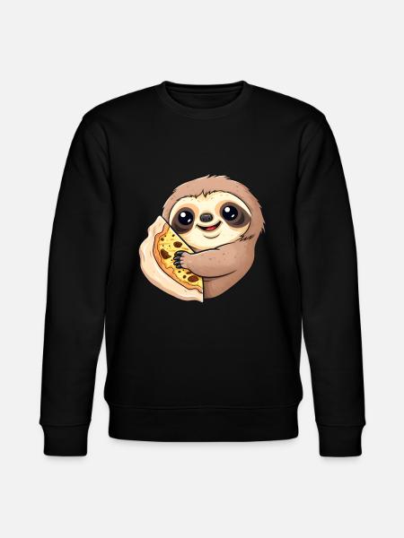Pizza Sloth Pizza Lover - Stanley/Stella CHANGER Unisex Organic Sweatshirt - black