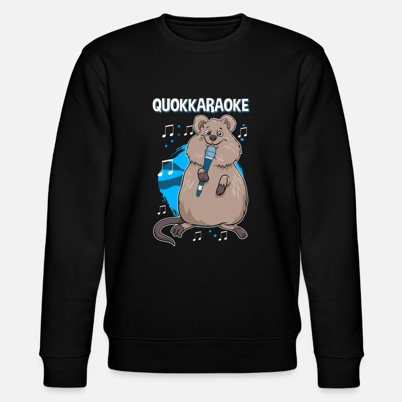 Karaoke Singen Sänger Quokka - Stanley/Stella Unisex Bio-Sweatshirt CHANGER - Schwarz