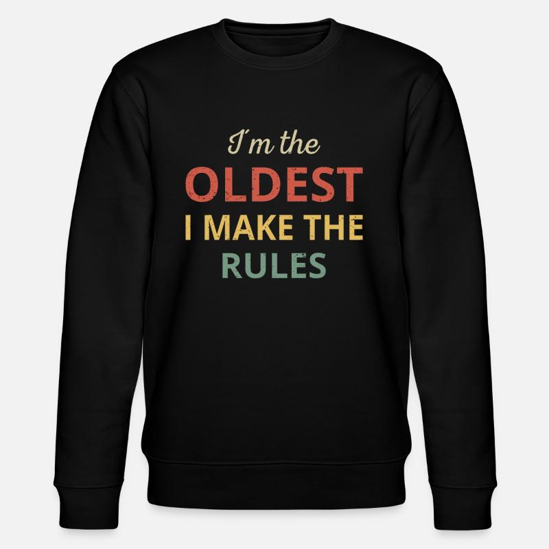 Passende Familie - Älteste Ich mache die Regeln - Stanley/Stella Unisex Bio-Sweatshirt CHANGER - Schwarz