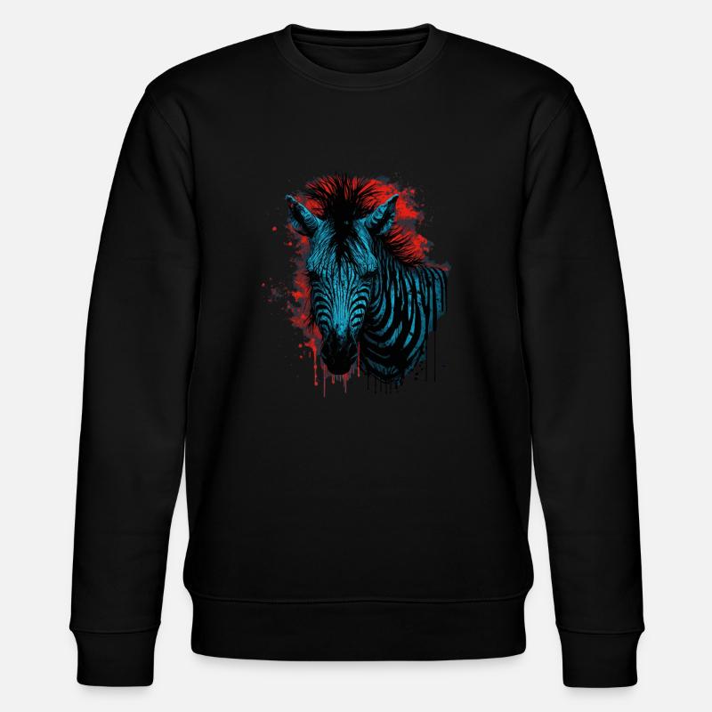 Zebra - Stanley/Stella Unisex Bio-Sweatshirt CHANGER  - Schwarz