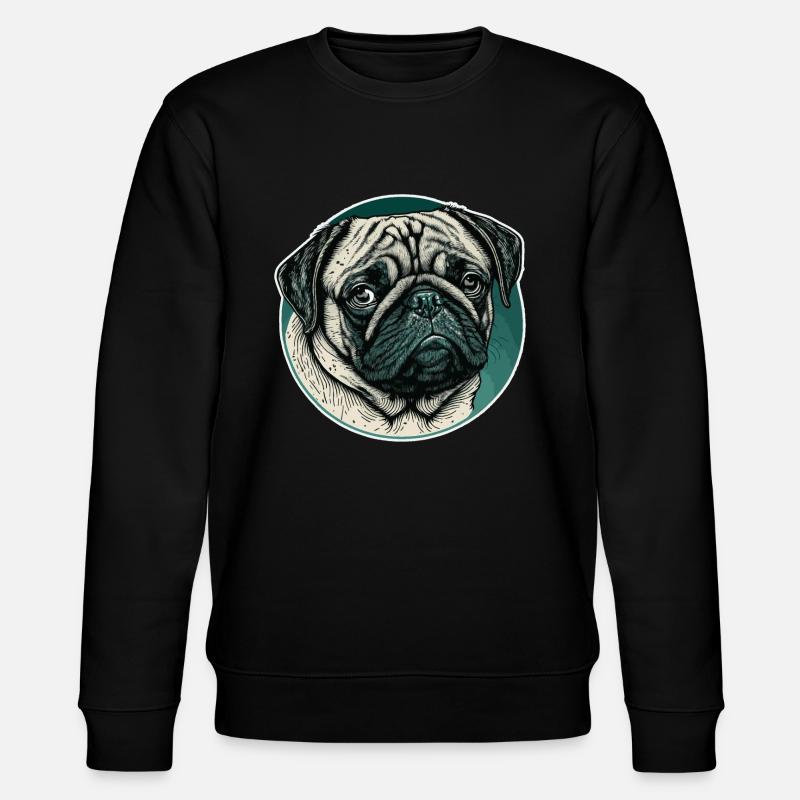 Kleiner Mops - Stanley/Stella Unisex Bio-Sweatshirt CHANGER  - Schwarz