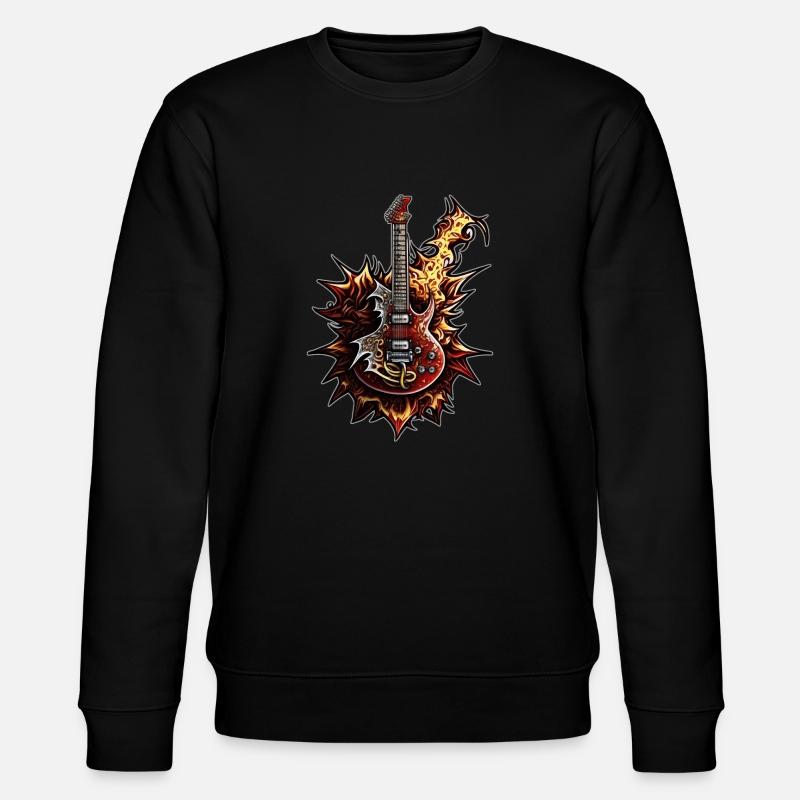Fantasy E-Gitarre - Stanley/Stella Unisex Bio-Sweatshirt CHANGER  - Schwarz