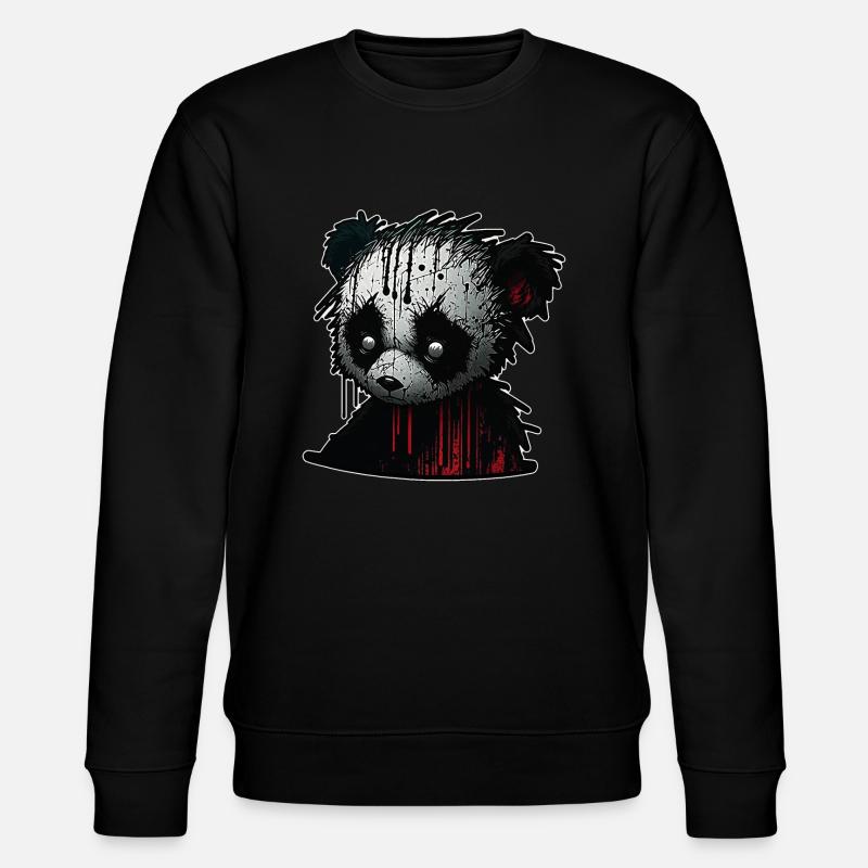 Panda triste et effrayant - Sweat bio CHANGER Stanley/Stella Unisexe - noir