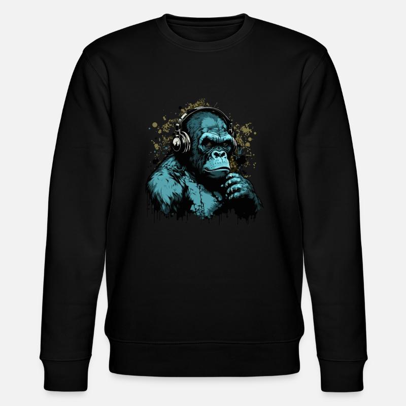 Gorilla Disc Jockey - Sweat bio CHANGER Stanley/Stella Unisexe - noir