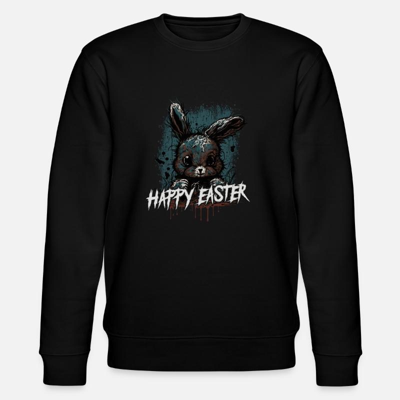 Joyeuses Pâques effrayantes - Sweat bio CHANGER Stanley/Stella Unisexe - noir