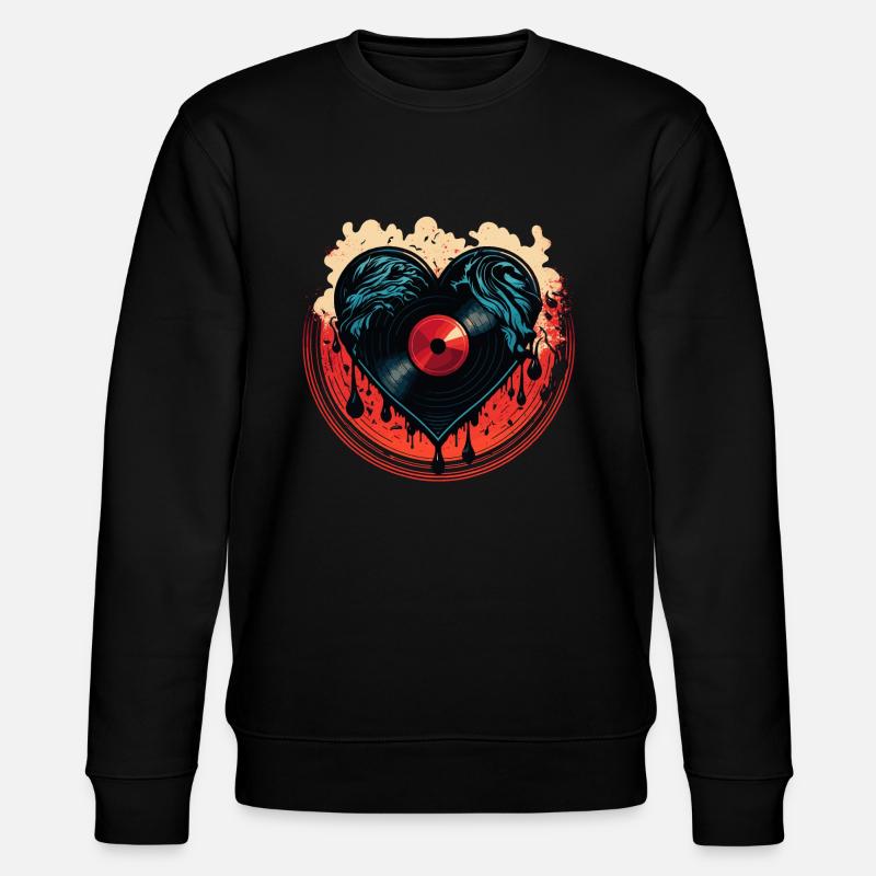 Schallplatten Liebe - Stanley/Stella Unisex Bio-Sweatshirt CHANGER  - Schwarz