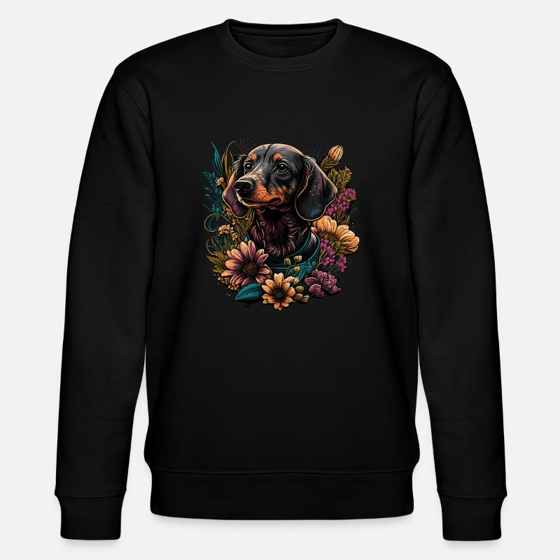 Dackel - Stanley/Stella Unisex Bio-Sweatshirt CHANGER  - Schwarz