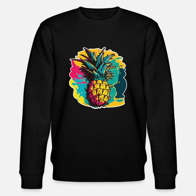 Pineapple Fruit - Stanley/Stella CHANGER Unisex Organic Sweatshirt - black