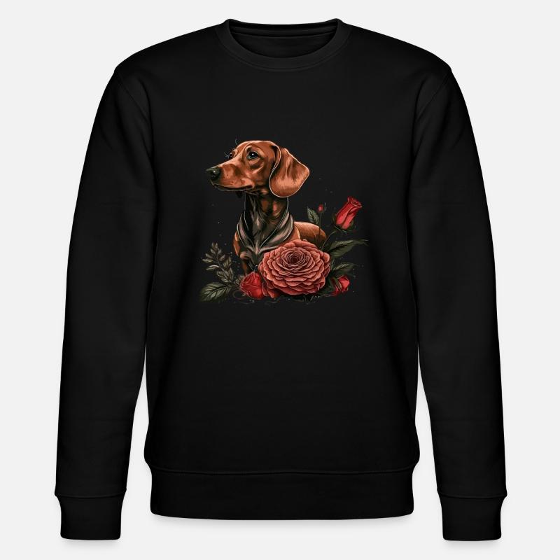 Teckel rose - Sweat bio CHANGER Stanley/Stella Unisexe - noir