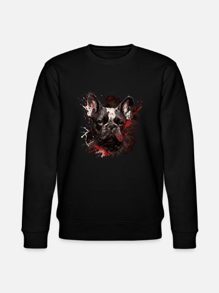 French Bulldog - Stanley/Stella CHANGER Unisex Organic Sweatshirt - black