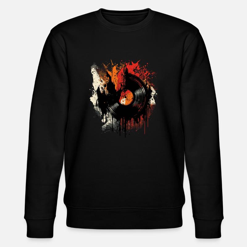 Schallplatten Liebe - Stanley/Stella Unisex Bio-Sweatshirt CHANGER  - Schwarz