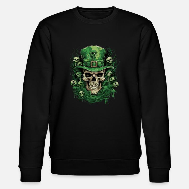 Crâne de la Saint-Patrick - Sweat bio CHANGER Stanley/Stella Unisexe - noir