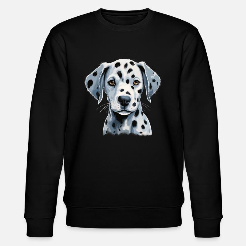 Niedlicher Dalmatinerwelpe - Stanley/Stella Unisex Bio-Sweatshirt CHANGER  - Schwarz