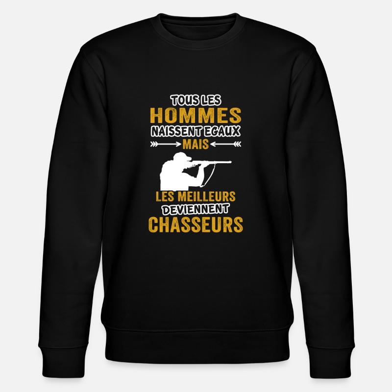 T-shirt chasseur chasse - Sweat bio CHANGER Stanley/Stella Unisexe - noir