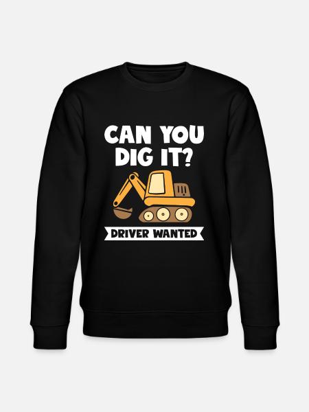 Pouvez-vous le creuser excavatrice - Sweat bio CHANGER Stanley/Stella Unisexe - noir