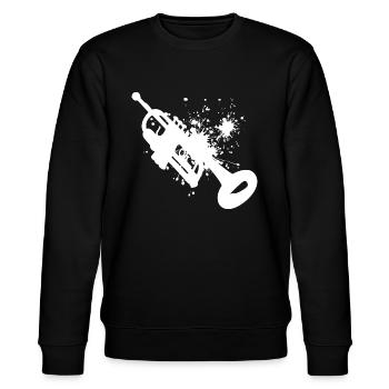 Trompete Trompeten Spieler Trompeter Trompetenspie - Stanley/Stella Unisex Bio-Sweatshirt CHANGER  - Schwarz - Vorne - Nik (191cm) & Marisol (170cm)