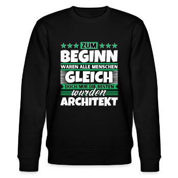 Zum Beginn gleich die besten wurden Architekt - Stanley/Stella Unisex Bio-Sweatshirt CHANGER  - Schwarz - Vorne - Nik (191cm) & Marisol (170cm)