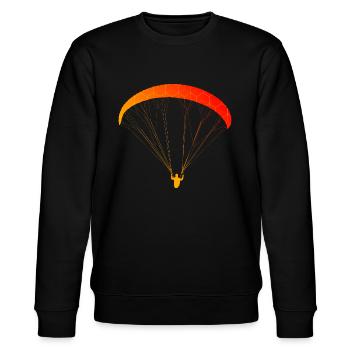 Damen Paragleiter Herren Gleitschirm Gleitschirmfl - Stanley/Stella Unisex Bio-Sweatshirt CHANGER  - Schwarz - Vorne - Nik (191cm) & Marisol (170cm)