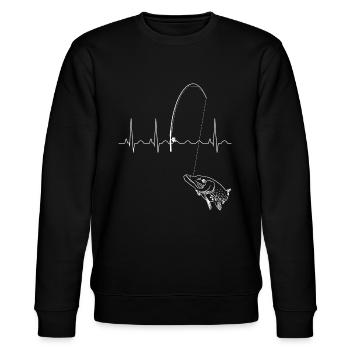Hecht - Stanley/Stella Unisex Bio-Sweatshirt CHANGER  - Schwarz - Vorne - Nik (191cm) & Marisol (170cm)