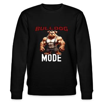 Bulldog Mode - Bulldoggendesign - Stanley/Stella Unisex Bio-Sweatshirt CHANGER  - Schwarz - Vorne - Nik (191cm) & Marisol (170cm)